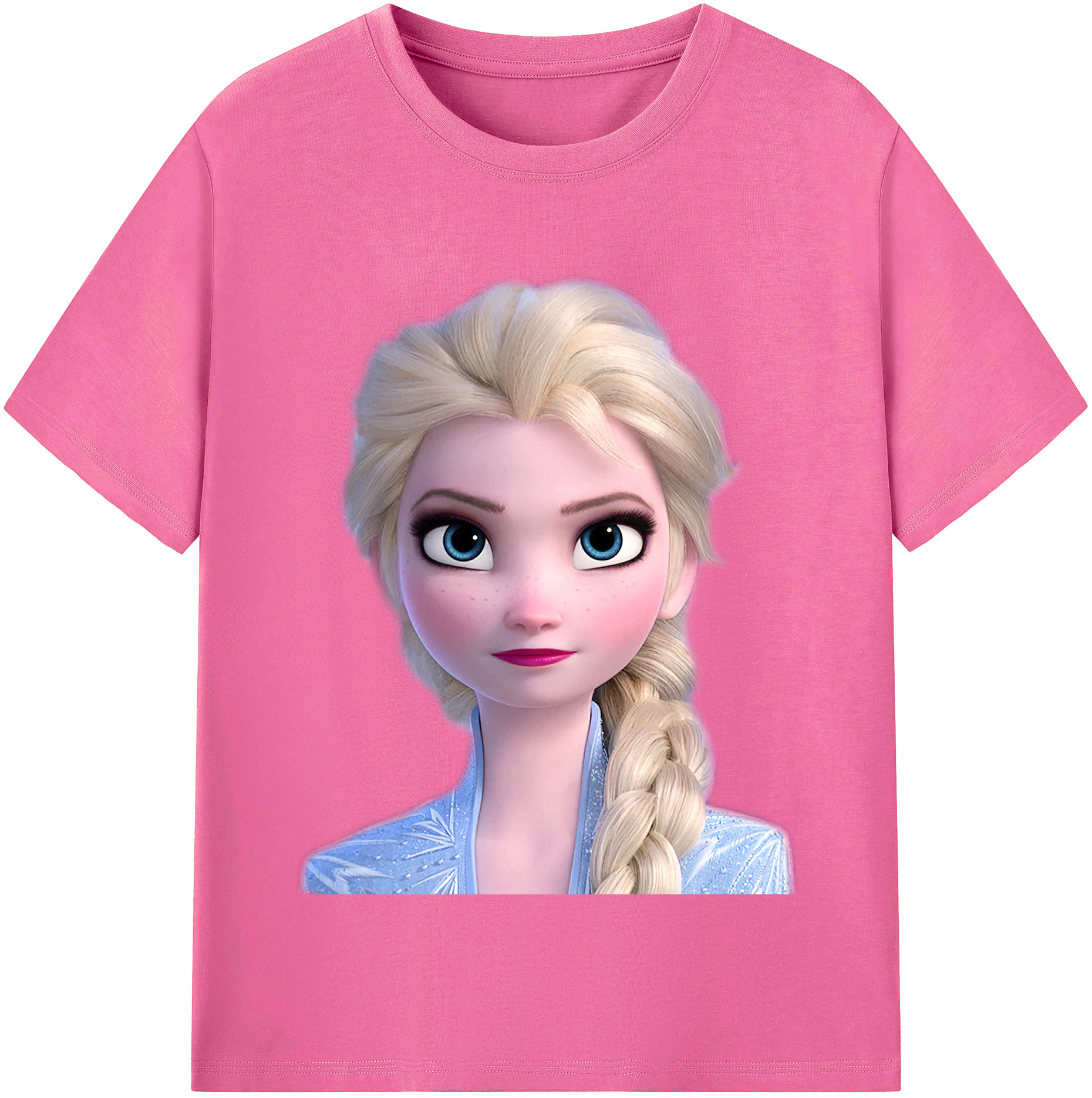 （画像用） アナと雪の女王 アンナ エルサ Frozen Anna Elsa レディースカジュアルプリントTシャツ（綿100％）